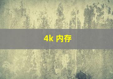 4k 内存